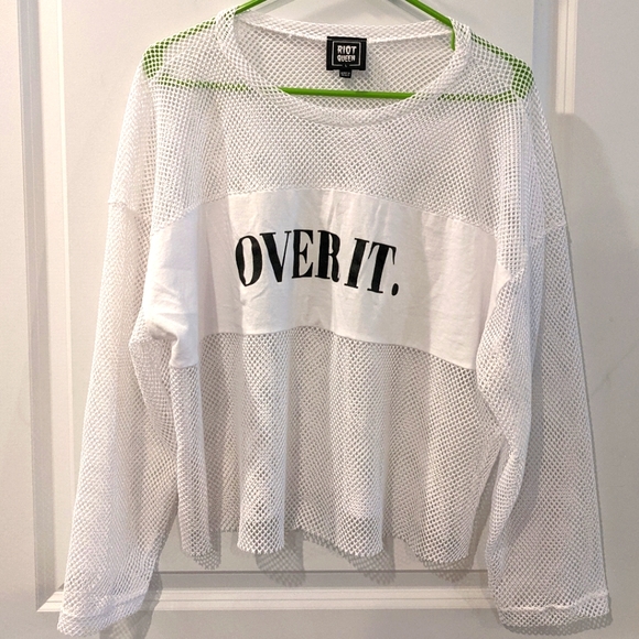 Over It Fishnet Crop Top - Picture 1 of 3